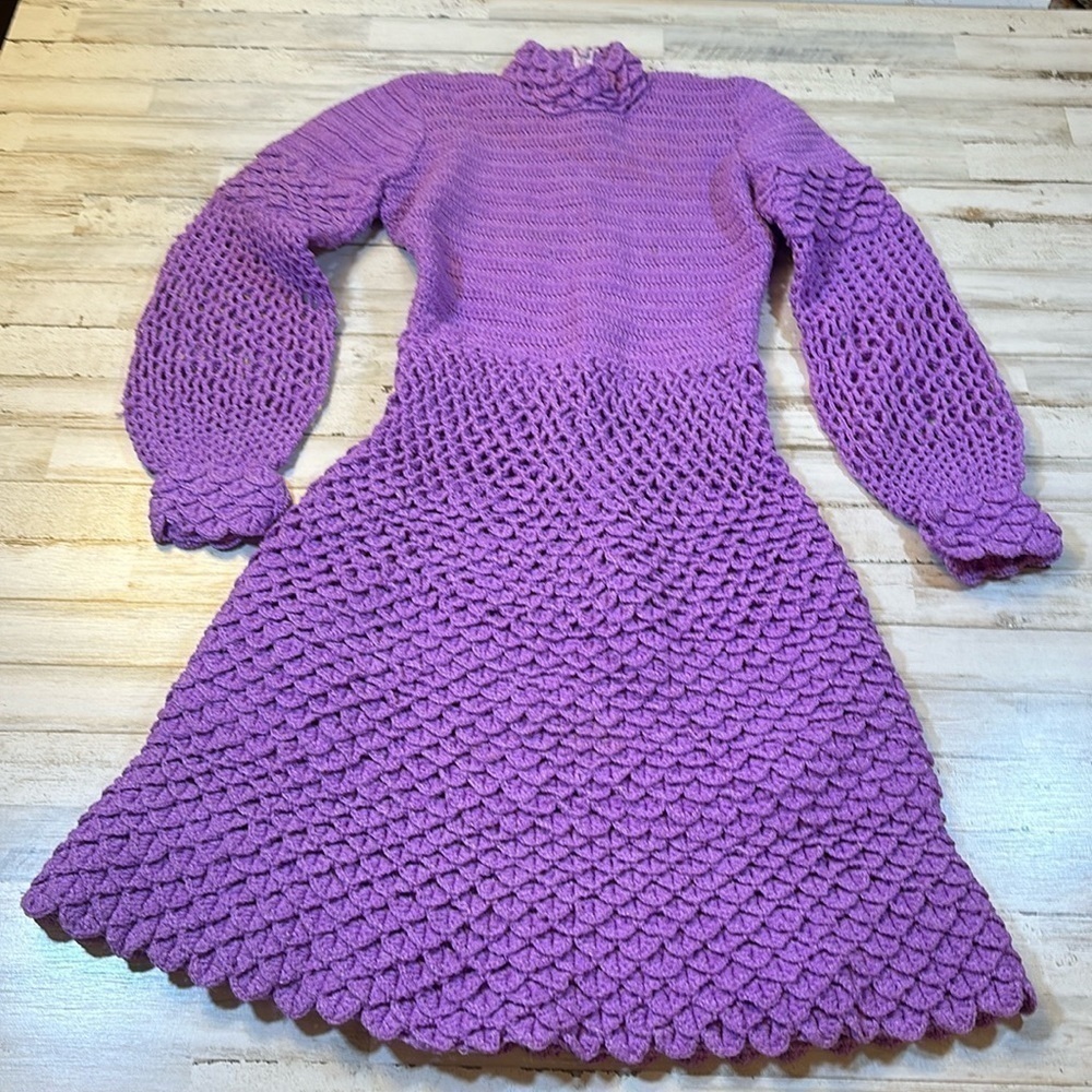 Vintage Hand crocheted Dress - ONE OF A KIND